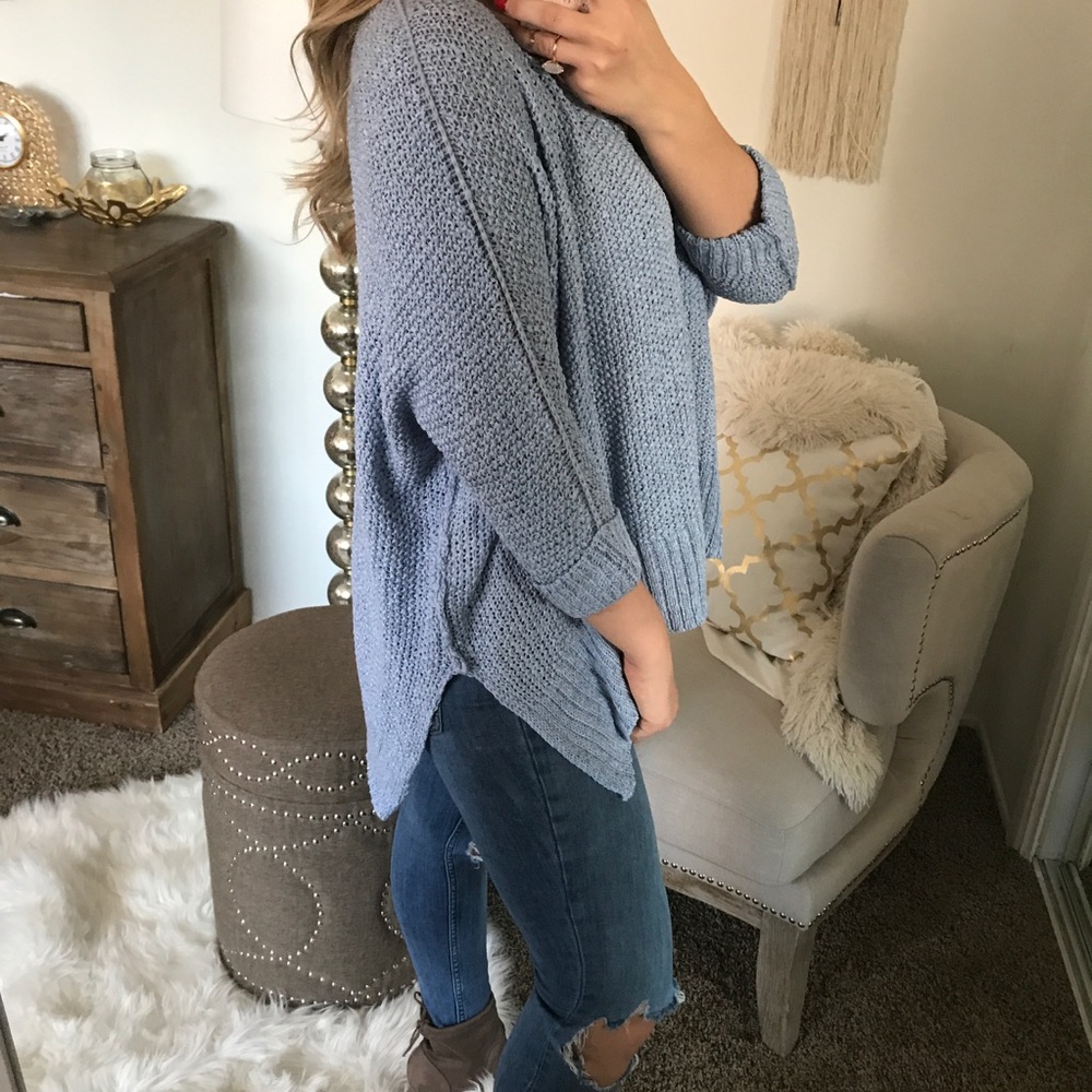 LAST1• Ice Blue Staple Pullover Knit - Picture 6 of 8